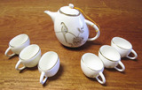 唐山创意骨瓷茶艺茶具套装高档陶瓷小鸟茶壶整套时尚乔迁结婚礼品