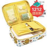 韩国正品monopoly可爱卡通高级化妆包实用手提旅行收纳包洗漱包 L