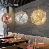 创意个性不锈钢吊灯咖啡厅酒吧餐厅简约复古时尚工业吊灯单头吧台
