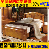成人全实木单人双人床1.51.8米纯实木床橡木床简约现代中式特价床