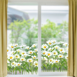 可移除墙贴纸橱窗玻璃客厅走廊过道创意腰线踢脚线角线贴贴画雏菊