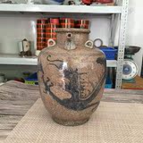 热卖梅州国宝 明代 青花开片老龙罐（包真包老）古董 瓷器 A10231