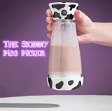 香港ZOYO奶牛自动奶昔咖啡搅拌杯防漏带盖不锈钢电动摇摇杯懒人杯