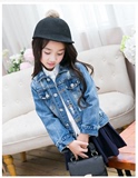 韩国代购女童牛仔外套秋装2016新款上衣大童童装儿童牛仔衣亲子装