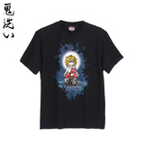 ONIARAI/鬼洗男装日系潮牌 地藏星空禅坐短袖T恤J85143