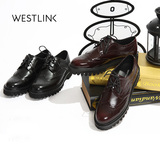 Westlink西遇女鞋2016年秋季新款布洛克圆头英伦休闲深口单鞋ZG