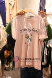 韩国东大门代购春装新款2016Basquiat 女士圆领印花经典T恤均码