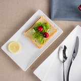 欧式陶瓷盘点心盘蛋糕盘碟子创意西餐具长方长条寿司盘面包盘平盘
