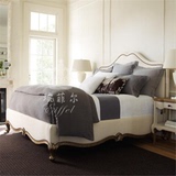 实木床美式布艺床法式复古雕花床欧式双人床1.8米婚床柳丁软靠床