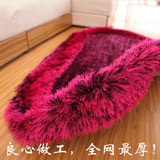 欧式椭圆形床边弹力丝地毯 客厅卧室长条床前脚垫进门地垫可定制