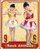 2016新款六一儿童表演服女童舞蹈服亮片纱裙蓬蓬裙幼儿现代舞服装