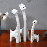 陶瓷创意家居装饰工艺品客厅摆件结婚新婚礼物小鹿摆件简约现代