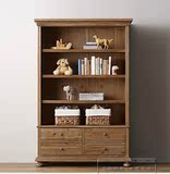 美式乡村实木创意组合书柜 儿童多层小书架储物柜 展示柜 可定制