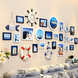 20框地中海欧式照片墙不规则沙发背景创意相框组合美式相片墙装饰