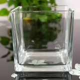 部分包邮 正方形水培植物肉花盆玻璃花瓶透明方缸 绿萝睡莲鱼缸