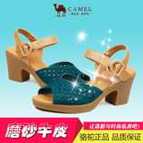 Camel/骆驼时装凉鞋 2015夏季新款高跟鱼嘴女正品真皮女鞋0145935