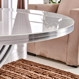 小户型圆形钢化玻璃多功能折叠伸缩升降茶几变餐桌两用创意包邮