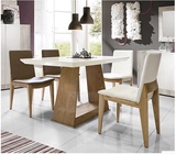 北欧方桌长方形小户型餐桌实木大理石咖啡桌宜家办公台餐桌椅组合