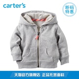 Carter's1件式灰色长袖上衣外套连帽开衫毛圈棉男婴儿童装118G418