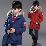 童装男童冬装棉衣外套新款潮韩版中长款儿童棉袄10岁12岁加厚棉服