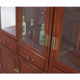 古中式 书柜带玻璃门展示柜陈列柜特价红木家具花梨木酒柜 实木仿