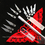 中国特色工艺品手工剪纸刻纸工具铝合金刻刀定做配套三种角度刀片