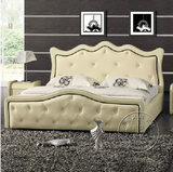 新古典皮艺软包床 后现代卧室家具 欧式创意形象双人床