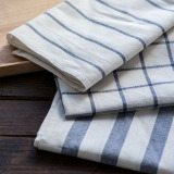 棉麻餐垫日式清新格纹餐布 条纹桌垫 厨房餐垫 隔热垫 抹布桌