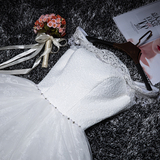 婚纱礼服2015新款韩式新娘大码显瘦齐地双肩婚纱一字肩拖尾秋冬季