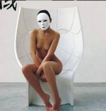 新款户外玻璃钢休闲椅人脸面具椅设计师时尚创意脸形椅造型躺椅子