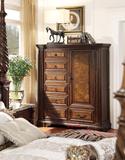 出口纯美式实木雕花单门衣柜1.36米 欧式古典储物柜斗柜卧室家具