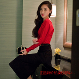 2015韩版新款女装优雅气质OL蝙蝠袖 热卖 连衣裙春秋冬装