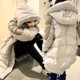 2015新款韩版孕妇羽绒服女中长款加厚宽松欧洲站斗篷型A字冬装