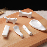 包邮优质筷架 创意纯白色瓷筷子架酒店摆台餐具筷托陶瓷筷子托