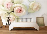 温馨花卉3D大型无缝壁画卧室壁纸现代简约墙纸玫瑰婚房背景墙壁纸