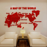 世界地图拼图亚克力3D立体墙贴客厅沙发电视背景墙壁装饰