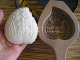胶东传统木质模民间手工艺品饽花卡面食模具凹底寿桃创意厨房模具