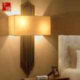 新中式现代简约北欧铁艺卧室床头楼梯客厅过道灯 酒店工程壁灯