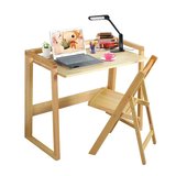 实木电脑桌简易家用可折叠办公写字桌卧室简约书桌台式桌子