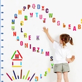 26个英文字母墙贴儿童房宝宝身高贴 幼儿园教室布置英语字母贴画