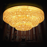 水晶灯客厅灯圆形现代简约LED水晶吸顶灯聚宝盆灯具