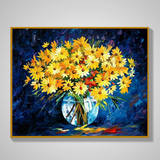 VERY-ART手绘立体笔触唯美小雏菊花卉油画 高档家居室内装饰油画