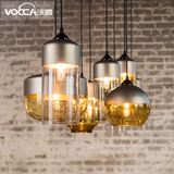 沃嘉loft美式复古灯饰吧台餐厅灯客厅个性创意玻璃吊灯个性单头灯