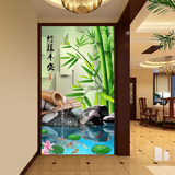 3D大型壁画竹子壁纸玄关过道走廊背景墙纸卧室沙发客厅整张无纺布
