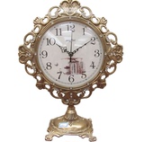 欧式复古纯铜座钟时尚创意坐钟台钟客厅卧室静音时钟仿古钟表摆件
