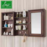 露西浴室柜组合实木橡木美式镜柜卫生间镜柜镜箱大容量收纳储物柜