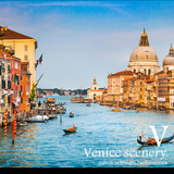 威尼斯建筑风景现代简约客厅沙发背景墙地中海横幅卧室装饰画墙画