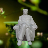 景德镇陶瓷 陶瓷雕塑工艺品 创意家居毛泽东摆件 座椅毛主席瓷像