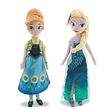 现货Disney迪士尼冰雪奇緣艾莎安娜夏日款布娃娃具布偶过家家玩具