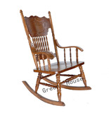 欧式 美式乡村纯实木摇椅 躺椅 阳台休闲摇椅 逍遥椅木质摇椅